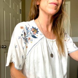 Knox Rose Embroidered Top